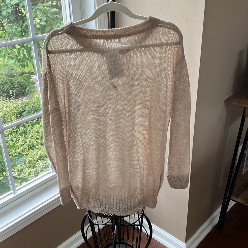 Zenana Sheer Wool Blend Sweater - Picture 3 of 8